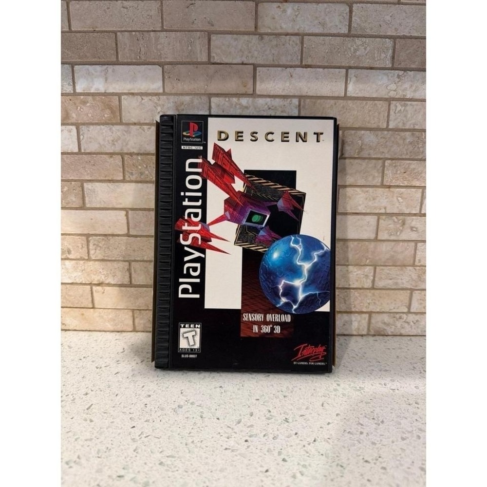Descent PS1 Game Long Box‎ Complete with Registration Card
